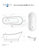 BESCO Wanna wolnostojąca Gloria Matt 150x66 + klik-klak gun metal czyszczony od góry #WMMB-150GLT